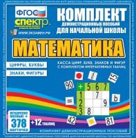 Динамические раздаточные пособия. Математика (карточки). Касса цифр, букв, знаков и фигур с набором интерактивных таблиц. - fgospostavki.ru - Новоалтайск