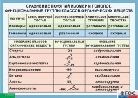 Таблица. Сравнение понятий изомер и гомолог. Функциональные группы классов органических веществ. - fgospostavki.ru - Новоалтайск