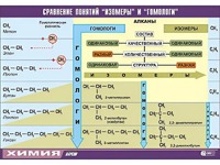 Таблица демонстрационная "Сравнение понятий изомер и гомолог" (винил 70x100) - fgospostavki.ru - Новоалтайск