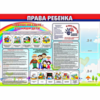 Стенд "Права ребенка" с 2 карманами - fgospostavki.ru - Новоалтайск