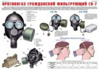 Комплект плакатов "Средства защиты органов дыхания. Противогазы, респираторы" - fgospostavki.ru - Новоалтайск