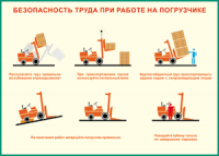 Таблица "Безопасность труда при работе на погрузчике" (100х140 сантиметров, винил) - fgospostavki.ru - Новоалтайск