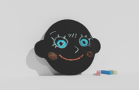 Фигурная грифельная меловая доска на тему эмоций - fgospostavki.ru - Новоалтайск