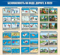 Стенд "Безопасность на воде, дороге, в лесу" - fgospostavki.ru - Новоалтайск