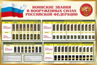 Стенд "Воинские звания в вооруженных силах РФ" - fgospostavki.ru - Новоалтайск