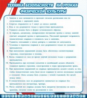 Стенд "Техника безопасности на уроках физкультуры" - fgospostavki.ru - Новоалтайск