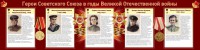 Стенд "Герои Советского союза в годы Великой Отечественной войны" Вариант 2 - fgospostavki.ru - Новоалтайск