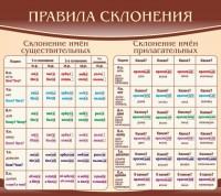 Стенд "Правила склонения" - fgospostavki.ru - Новоалтайск