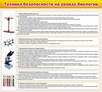 Стенд "Техника безопасности на уроках биологии" Вариант 2 - fgospostavki.ru - Новоалтайск