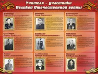 Стенд "Учителя-участники Великой Отечественной войны" - fgospostavki.ru - Новоалтайск