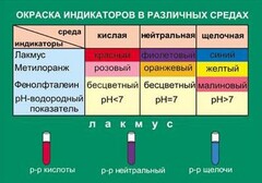 Таблица. Окраска индикаторов в различных средах. - fgospostavki.ru - Новоалтайск