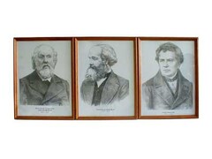 Портреты выдающихся физиков (деревянная рамка, под стеклом) - fgospostavki.ru - Новоалтайск