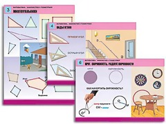 Комплект таблиц "Математика. Знакомство с геометрией" (6 таблиц, формат А1, ламинированные) - fgospostavki.ru - Новоалтайск