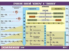 Таблица демонстрационная "Сравнение понятий изомер и гомолог" (винил 100x140) - fgospostavki.ru - Новоалтайск