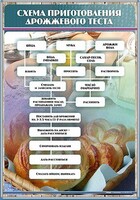 Стенд "Схема приготовления дрожжевого теста" - fgospostavki.ru - Новоалтайск