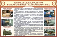 Стенд "Техника безопасности при выполнении работ на токарном станке" - fgospostavki.ru - Новоалтайск