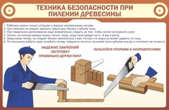 Стенд "Техника безопасности при пилении древесины" - fgospostavki.ru - Новоалтайск