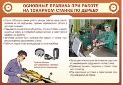 Стенд "Основные правила при работе на токарном станке по дереву" - fgospostavki.ru - Новоалтайск