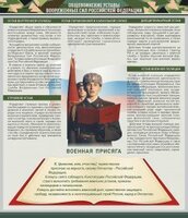 Стенд "Уставы. Закон военной службы. Военная присяга" - fgospostavki.ru - Новоалтайск