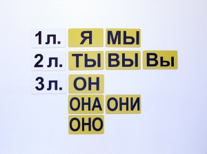 Набор магнитных карточек "Личные местоимения" (фон жёлтый) - fgospostavki.ru - Новоалтайск