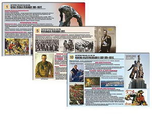 Комплект таблиц по истории "История России XX - XXI вв." раздаточные (цветные, ламинированные, А4, 12 штук) - fgospostavki.ru - Новоалтайск
