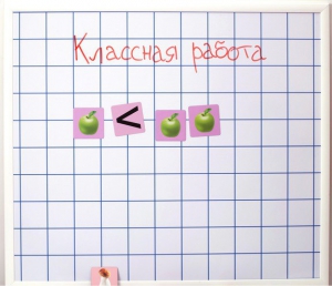 Магнитно-маркерная доска "Клетка" (86 см х 75 см) - fgospostavki.ru - Новоалтайск