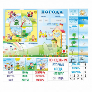 Стенд "Погода" с карманами для вставок - fgospostavki.ru - Новоалтайск
