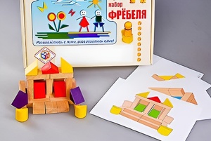 Игровой набор Фребеля "Конструктор деревянный без соединений-4" (Серия "Эксперимент") - fgospostavki.ru - Новоалтайск