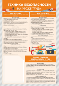 Стенд-уголок "Техника безопасности на уроках труда" - fgospostavki.ru - Новоалтайск