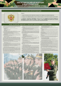 Стенд-уголок "Конституция Российской Федерации и Федеральный закон "О воинской обязанности и военной службе" - fgospostavki.ru - Новоалтайск