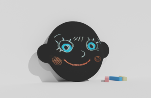 Фигурная грифельная меловая доска на тему эмоций - fgospostavki.ru - Новоалтайск