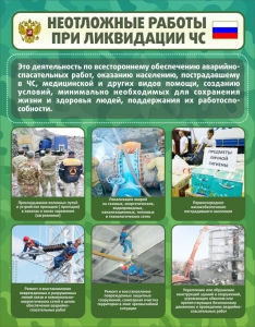 Стенд "Неотложные работы при ликвидации ЧС" - fgospostavki.ru - Новоалтайск