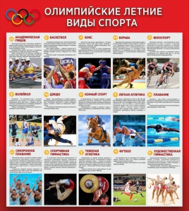 Стенд "Олимпийские летние виды спорта" - fgospostavki.ru - Новоалтайск