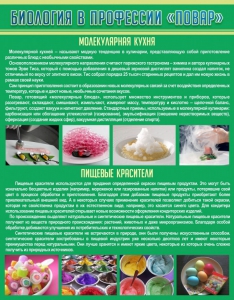 Стенд "Биология в профессии "повар"" - fgospostavki.ru - Новоалтайск
