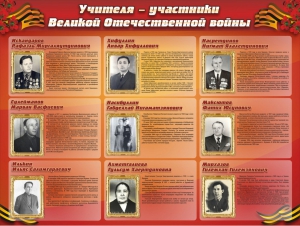 Стенд "Учителя-участники Великой Отечественной войны" - fgospostavki.ru - Новоалтайск