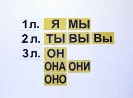 Набор магнитных карточек "Личные местоимения" (фон жёлтый) - fgospostavki.ru - Новоалтайск