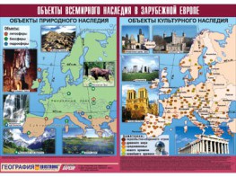 Таблица демонстрационная "Объекты всемирного наследия в Зарубежной Европе" (винил 100*140) - fgospostavki.ru - Новоалтайск