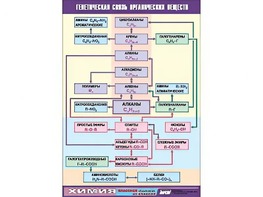 Таблица демонстрационная "Генетическая связь органических веществ" (винил 100x140) - fgospostavki.ru - Новоалтайск