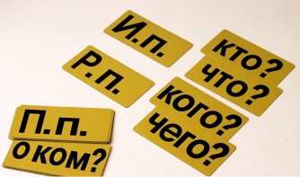 Набор магнитных карточек "Падежи" (фон жёлтый) - fgospostavki.ru - Новоалтайск