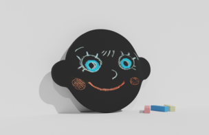Фигурная грифельная меловая доска на тему эмоций - fgospostavki.ru - Новоалтайск