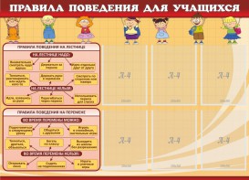 Стенд "Правила поведения для учащихся" - fgospostavki.ru - Новоалтайск