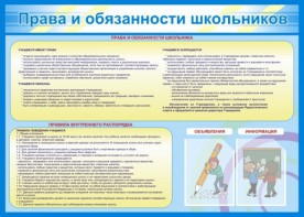 Стенд "Права и обязанности школьников" - fgospostavki.ru - Новоалтайск
