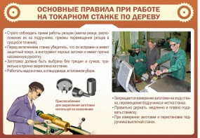 Стенд "Основные правила при работе на токарном станке по дереву" - fgospostavki.ru - Новоалтайск