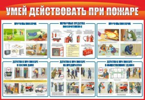 Стенд "Умей действовать при пожаре" - fgospostavki.ru - Новоалтайск