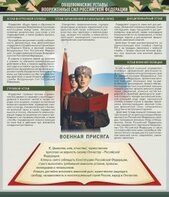 Стенд "Уставы. Закон военной службы. Военная присяга" - fgospostavki.ru - Новоалтайск